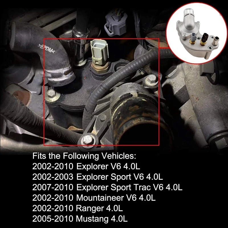 

Корпус термостата охлаждающей жидкости двигателя для Ford Explorer Mercury Mountaineer 2002-2010 2L2Z8592AA