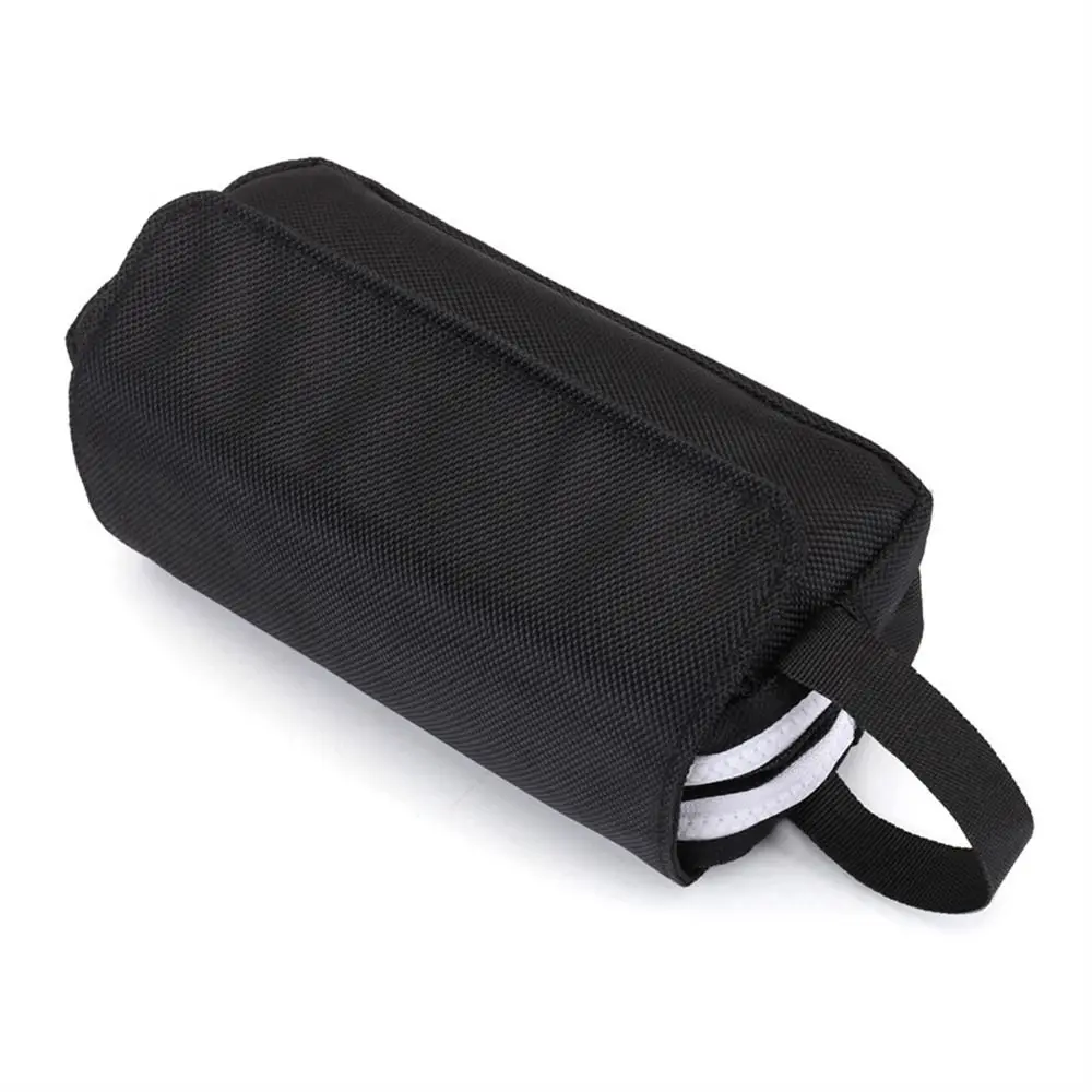 

Oxford Cloth Black Pencil Case Simplicity Solid Color High Capacity Pen Bag Double Layers Pencil Pouch Office School Supply