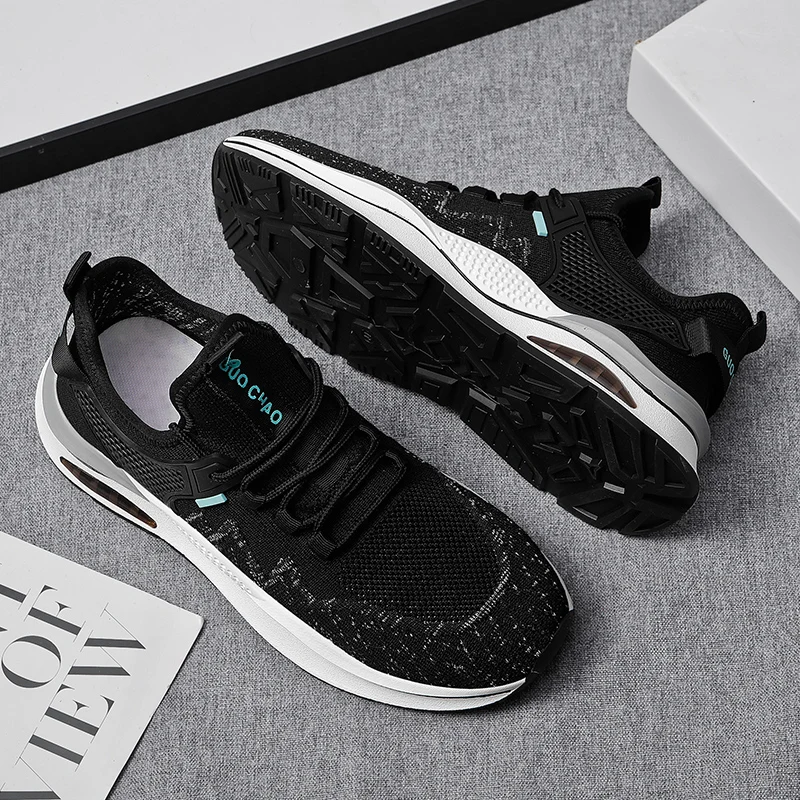 Fashion Trend Running Sneakers for Men Comfort Hard-wearing Athletic Shoes Outdoor Lace-up Tenis Masculino Summer Breathable