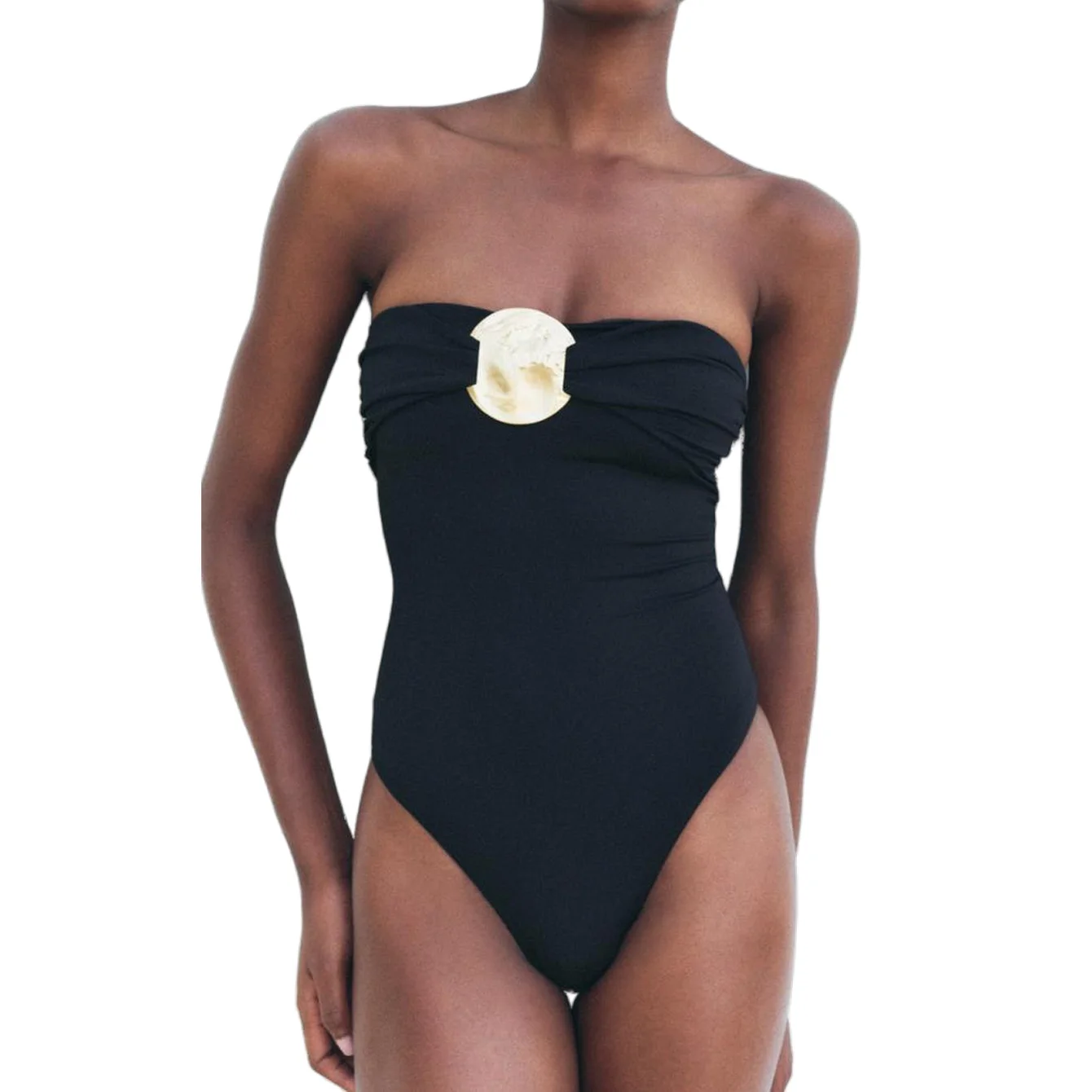 UNIZERA damskie seksowne body klubowe z metalowymi akcesoriami bez rękawów pełne pokrycie cekinowe całoroczne Slim Fit p...