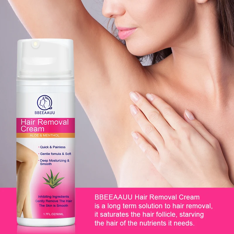 

Bbeeaauu Hair Removal Cream Mild Painless Quick for Armpit Legs&Arms Skin Care Full Body Care Depilatory Cream Hair Remover Tool