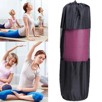black yoga backpack yoga mat bag waterproof backpack nylon pilates carrier mesh adjustable belt