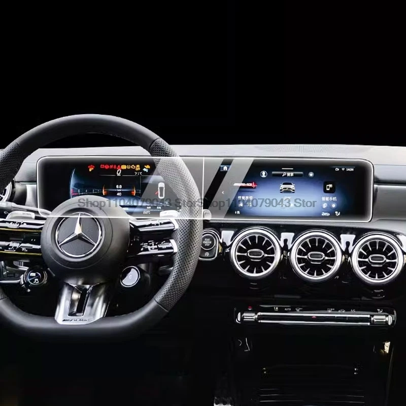 

Пленка из закаленного стекла для Mercedes Benz Class A W177 V177, класс B, W247, Защита экрана для gps-навигации и приборной панели (2 шт.)