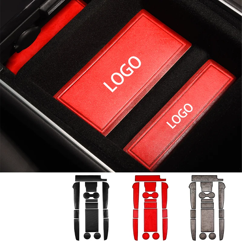

For Tesla Model 3 Coffee Cushion Storage Groove Protect Coaster Interior Accessories Car Cup Anti-slip Pad Mat