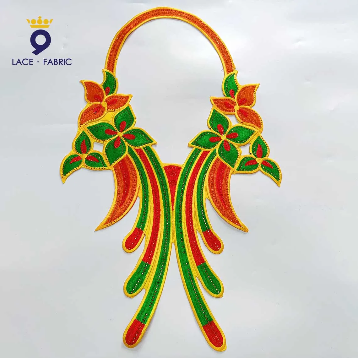 ДOKAKA LACE FABRIC Воротник из хлопка зеленый