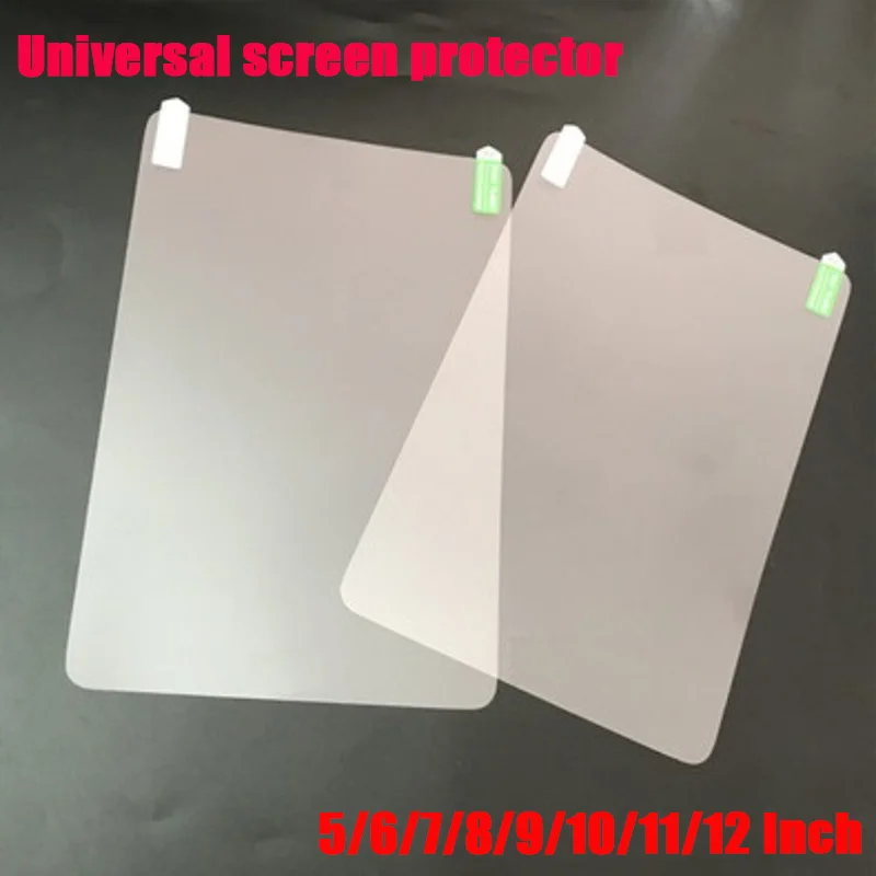 3pcs Universal Clear PET Film 5/6/7/8/9/10/11/12 Inch Screen Protectors Smart Phone Protective For Tablet Car GPS Not Glass |