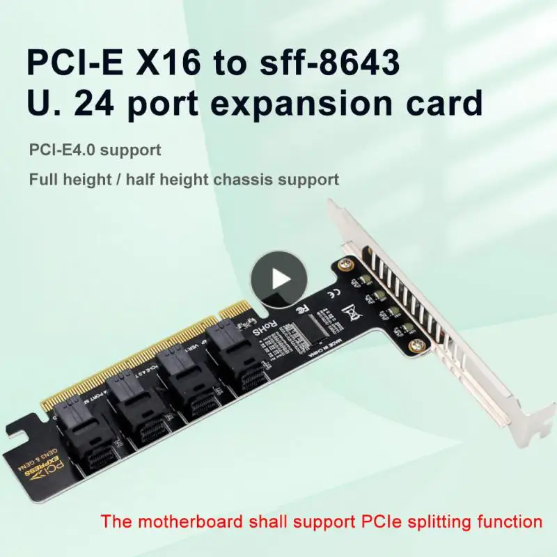 

Pciex16 To 4-port U.2 Nvme Pcie4.0 раздельная карта передачи данных