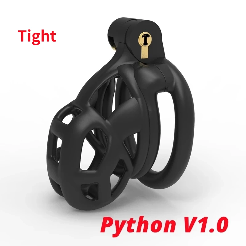 Мужская клетка верности питон V1.0 3D Кобра на пенис с 4 кольцами манжета устройство