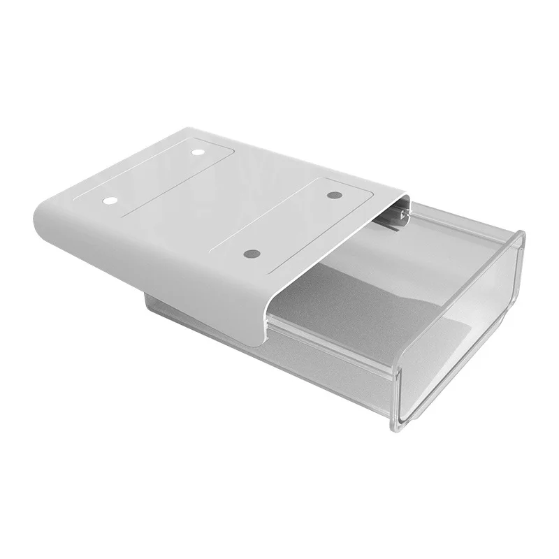 

Self Stick Pencil Tray Under Desk Table Storage Drawer Organizer Box Stand Self-adhesive Under-drawer Holder