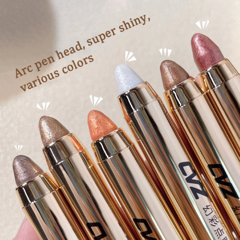 

Fade Resistant Eye Shadow Stick Waterproof Glitter Pearl Eye Shadow Diamond Silk Pen High Gloss Brush Makeup Eye Shadow