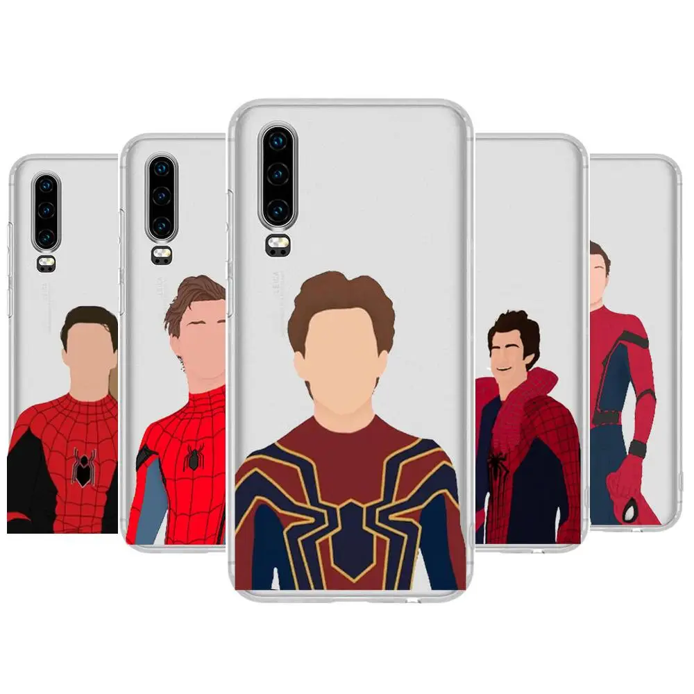 

Marvel Spider-Man Anime Phone Case For Huawei p50 P40 P30 P20 P10 P9 P8 Lite E Pro Plus Etui Coque Painting Hoesjes comic