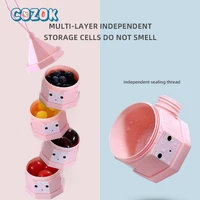 cozok baby food storage box pp 34 layer separate independent milk powder boxes not leaking fruit fresh portable storage bottle