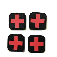 5pcs outdoor supplies tactical medical cross velcro armbands red cross medical rescue morale mark