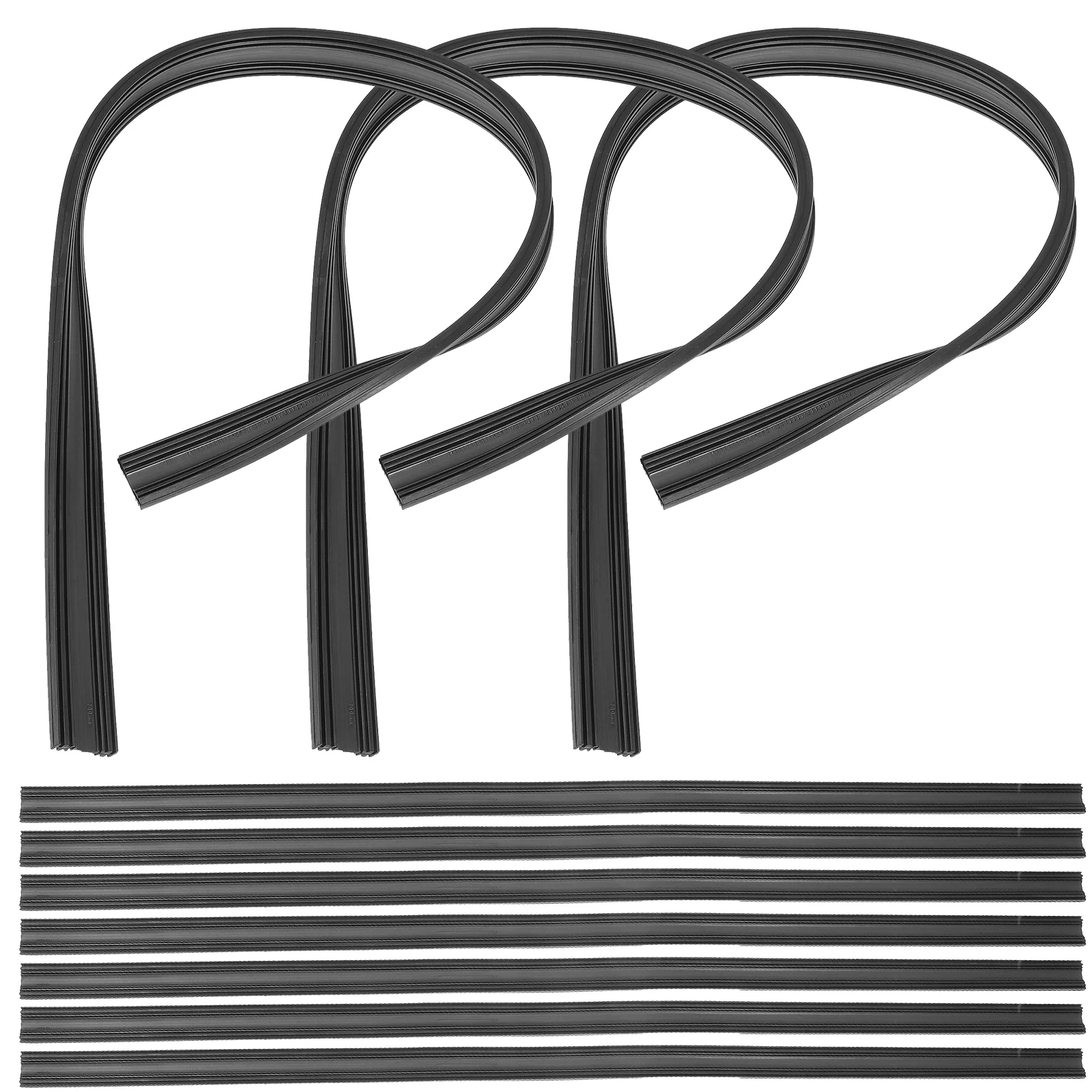 

10 Pcs Adhesive Strip Silicone Wiper Automobile Rubber Strips Window Car Vehicle
