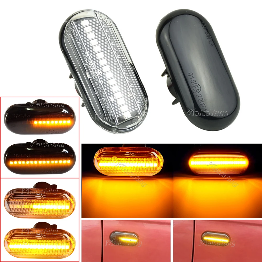 

2x For Nissan Opel Smart Fortwo Renault Clio 1 2 Kangoo Megane Espace Twingo Master LED Dynamic Side Marker Turn Signal Light