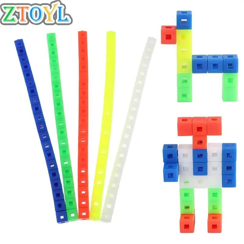 

100pcs Mathematics Linking Cubes Numberblocks Interlocking Multilink Counting Blocks Kids Early Learning Educational Toy Gift