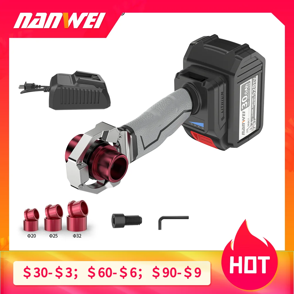 

NANWEI Electric Pipe Welding Machine Heating Tool Heads Set Plastic Tube PPR Welding Hot Melt Machine 20MM/25MM/32MM