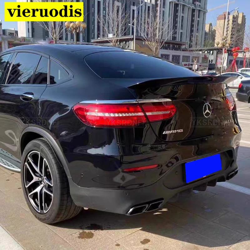 

Для Mercedes Benz GLC 2016-2020 ABS праймер Цвет Внешний задний спойлер задний Багажник крыло украшение