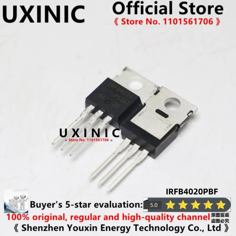 

UXINIC 10 шт./лот 100% новый импортный оригинальный IRFB4020PBF IRFB4020 TO-220 N-канальный MOSFET 200V 18A