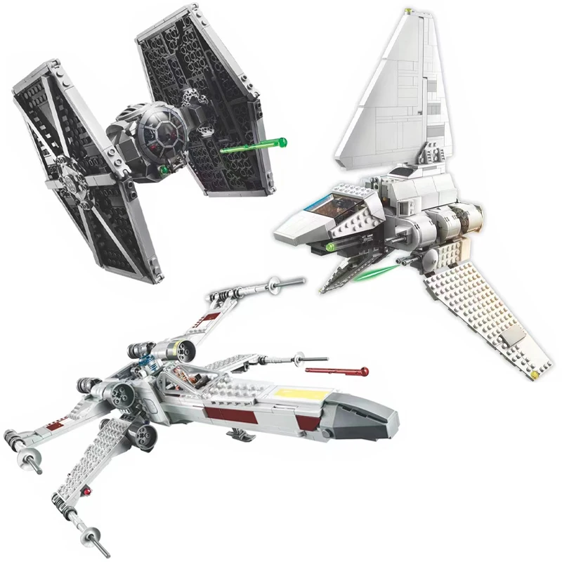 

IN STOCK Empire Tie Fighter Shuttle Building Block Model Bricks Compatible 75301 75300 75302 Starship Toy Kids Gift