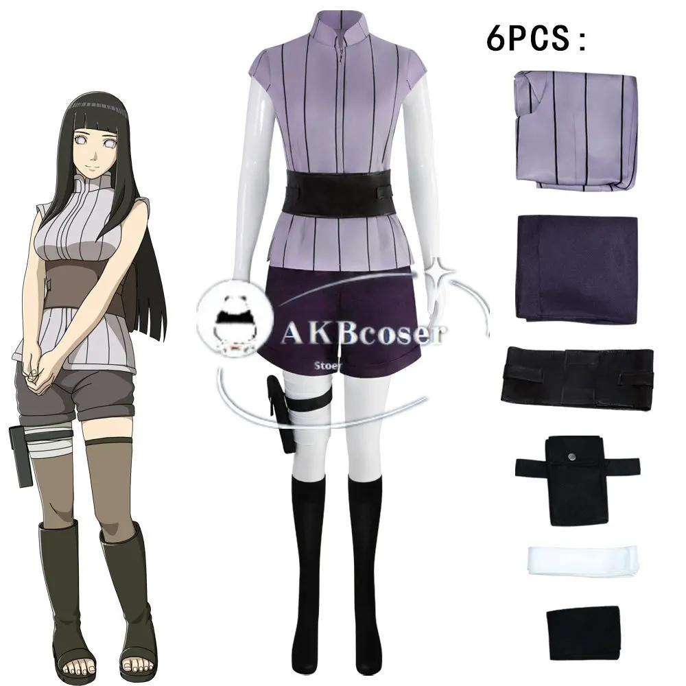 

Anime Cosplay Hyuga Hinata Uniform Cos Halloween party Costume Set