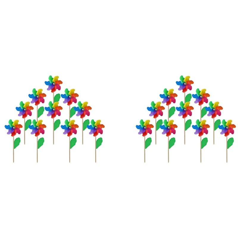 

20 шт. деревянные палочки Pinwheels, ветряная мельница для вечеринки Pinwheels DIY Pinwheels набор для детских игрушек садовый газон праздничный Декор