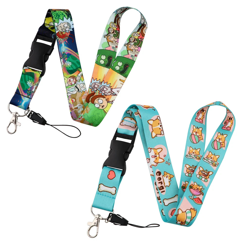

Cute Cartoon Corgi Dog Lanyard For Keys ID Card Cover Badge Holder Business Phone Charm Keyring Neck Straps Keychain Accessories