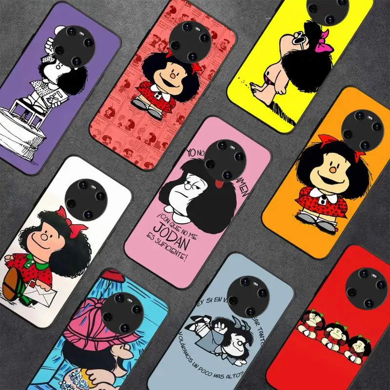 

Hot Mafalda Phone Case for Huawei Y 6 9 7 5 8s prime 2019 2018 enjoy 7 plus