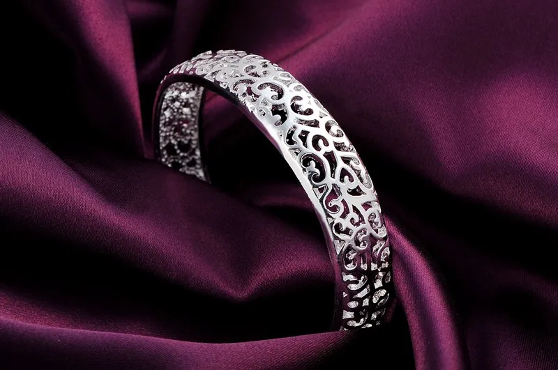 Женский браслет из серебра 925 пробы с ажурным узором | Украшения и аксессуары