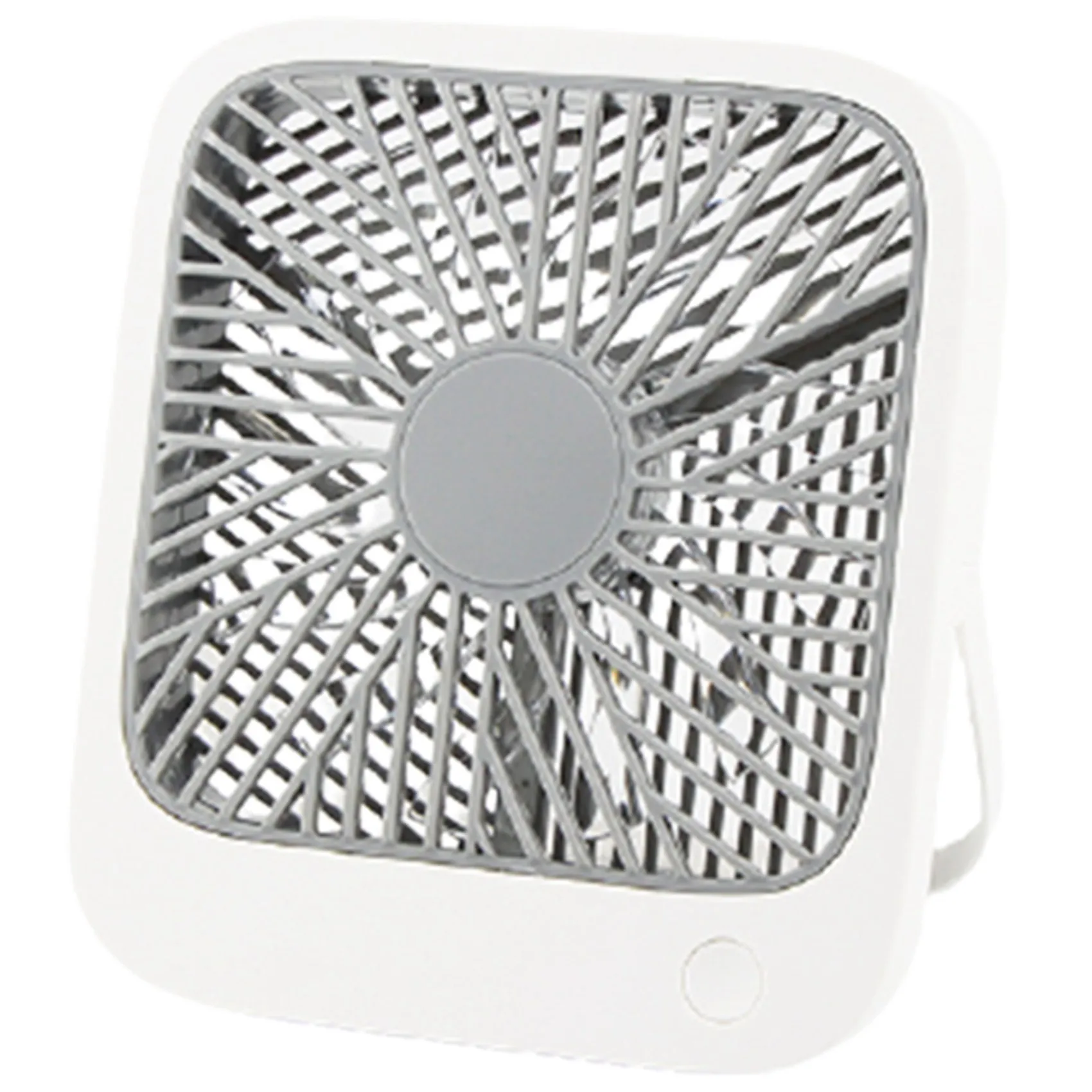 

Personal Fan Noiseless Plug and Play Office 45° Tiltable Handheld Air Circulator Baby Stroller White+Grey