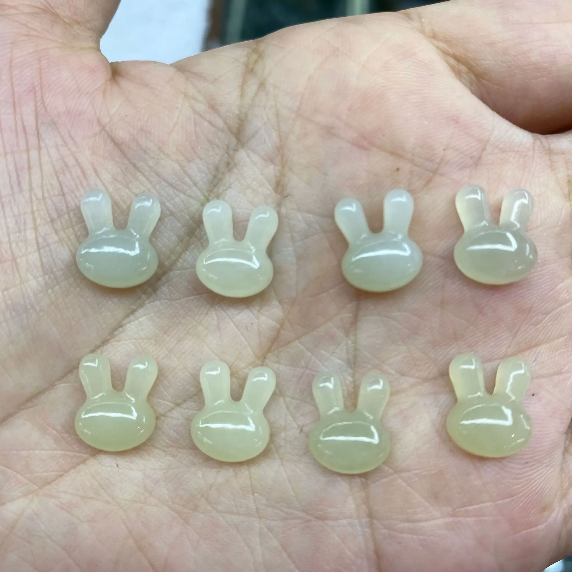 

Natural 100% real green hetian jade carve rabbit beads Necklace pendant bracelet accessories jewellery for women men lucky gifts