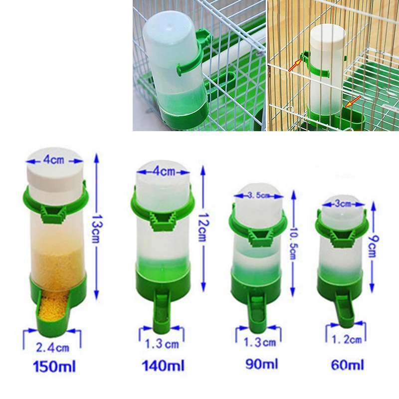 Pet Bird Water Drinker Feeder Automatic Drinking Fountain Pet Parrot Cage Bottle Drinking Cup Bowls Pet Bird Supplies
