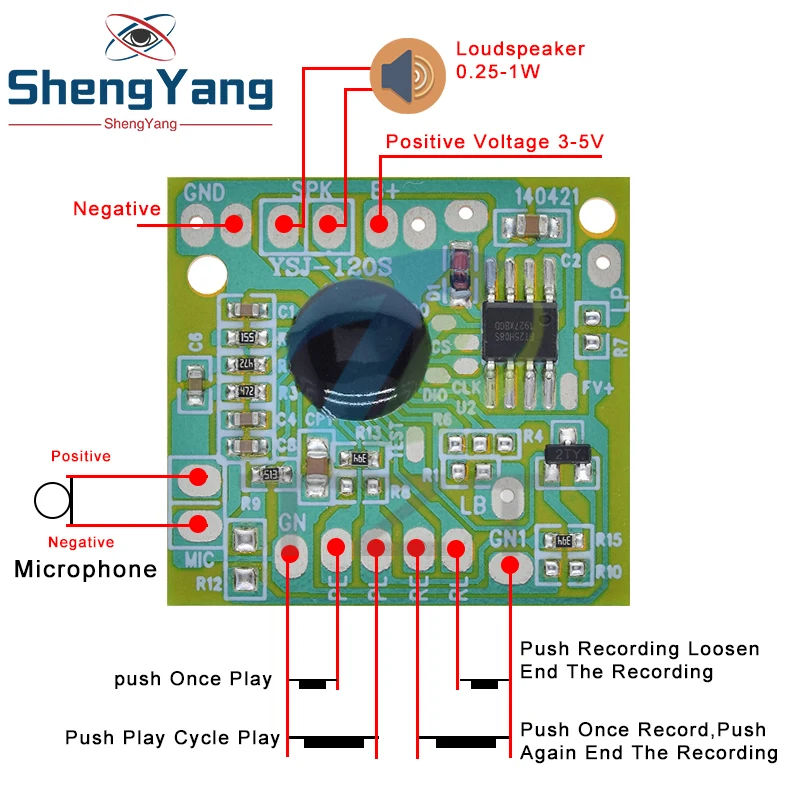 120s 120secs Recording Playback Talking Music Audio Recordable Board Gift