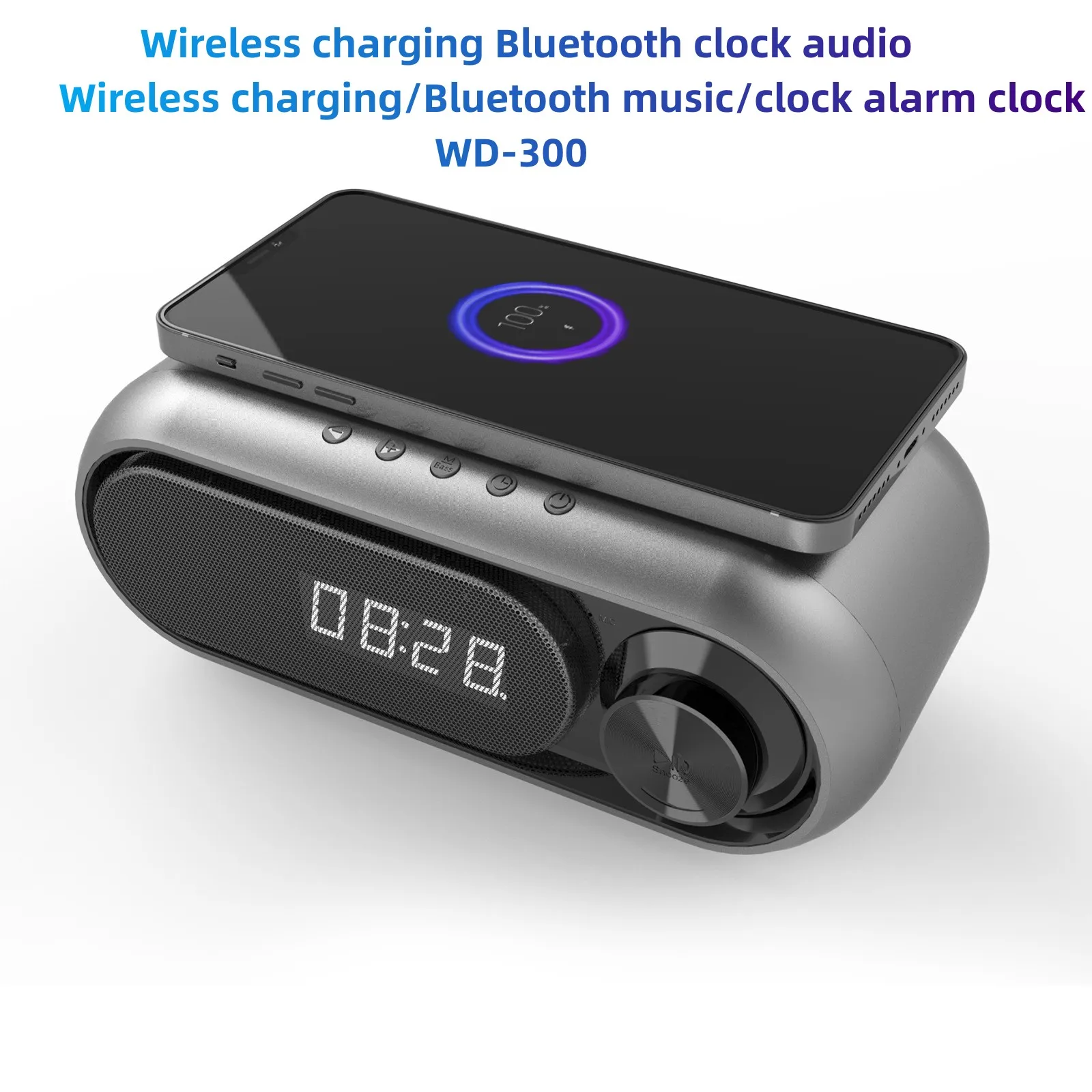 Alarm Aux Bass Enhance Sound Box Caixa De Som For Pc Fm Radio Tf Usb