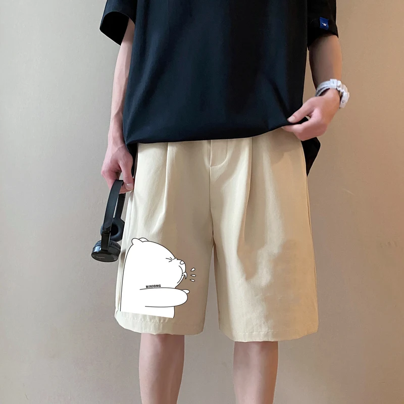 

Mens Casual Shorts Loose Black Man Short Pans Men's Joggers Short 5XL Anime Print Summer Casual Wear Pant Knee Length for Men
