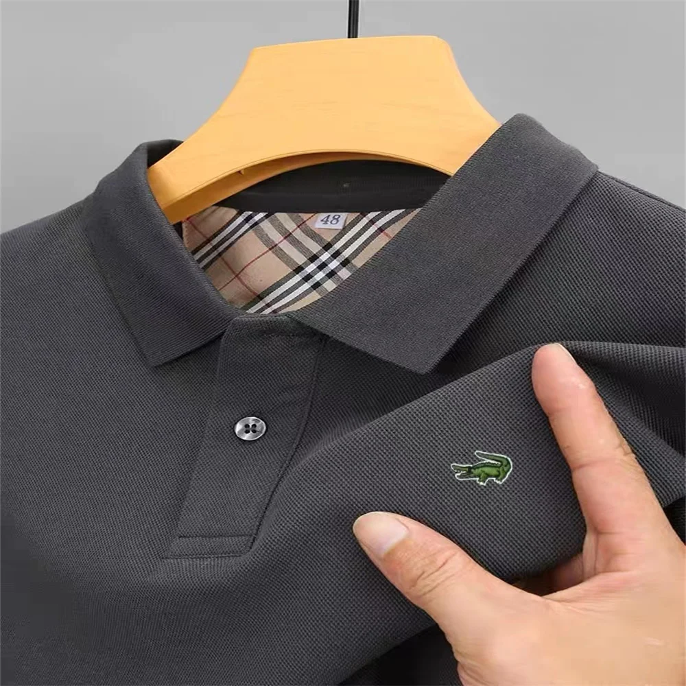 

CARTELO Summer New Men's Lapel Polo Shirt Cotton Embroidered Short Sleeve Casual Business Fashion Slim Fit Polo Shirt for Men