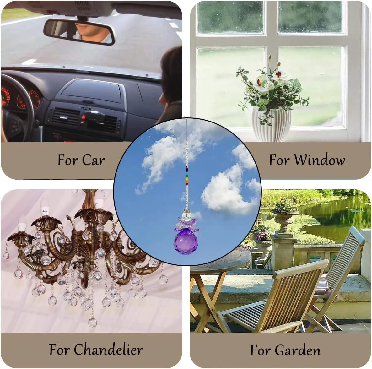 Шампанское с бриллиантом прозрачный стеклянный хрустальный шар подвеска-призма