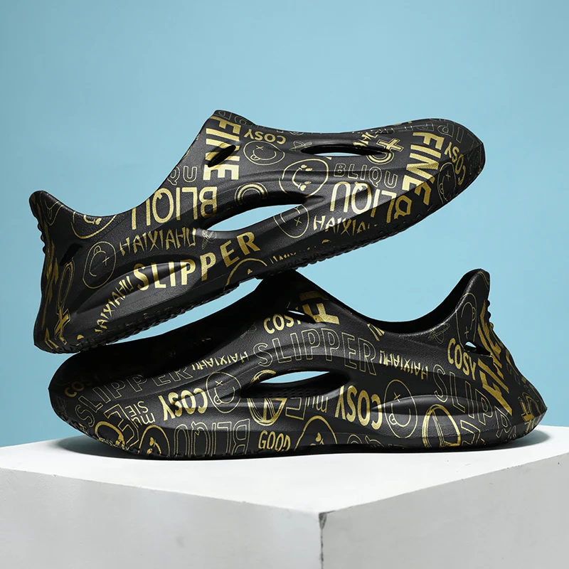 Летние мужские сандалии нескользящие тапочки для ванной комнаты модная