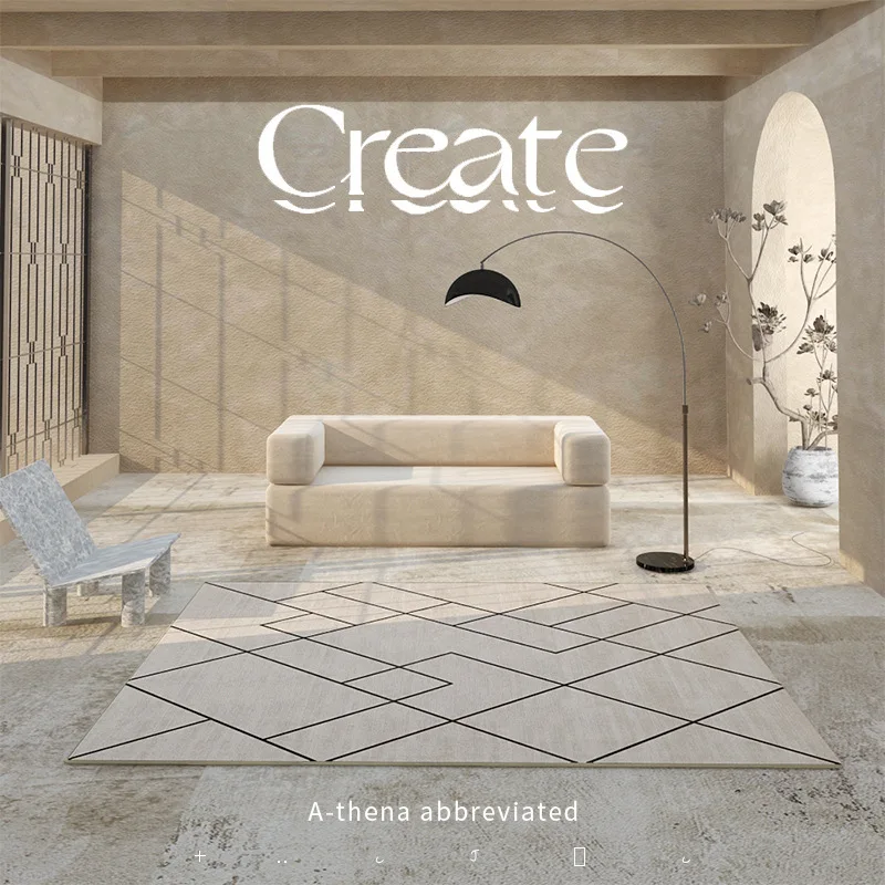 Японские минималистичные фотообои для гостиной большие коврики дивана