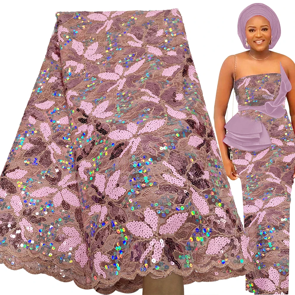 Модная африканская кружевная ткань Bestway Raschel с сеточкой 5 ярдов