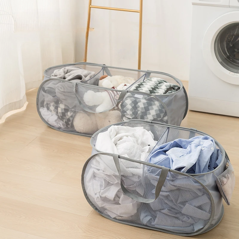 

Folding Layered Household Dirty Clothes Basket Thickened Partition Laundry Basket Multi Layer Dirty Clothes Basket
