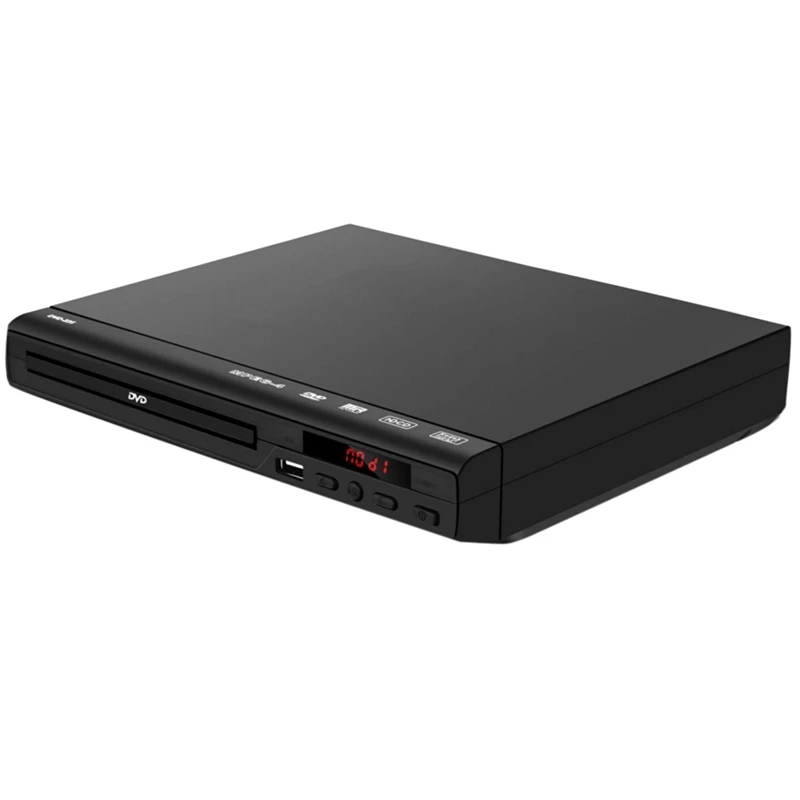 

HFES DVD Player For TV, All Region Free DVD CD Discs Player AV Output Built-In PAL/ NTSC, USB Input, Remote Control