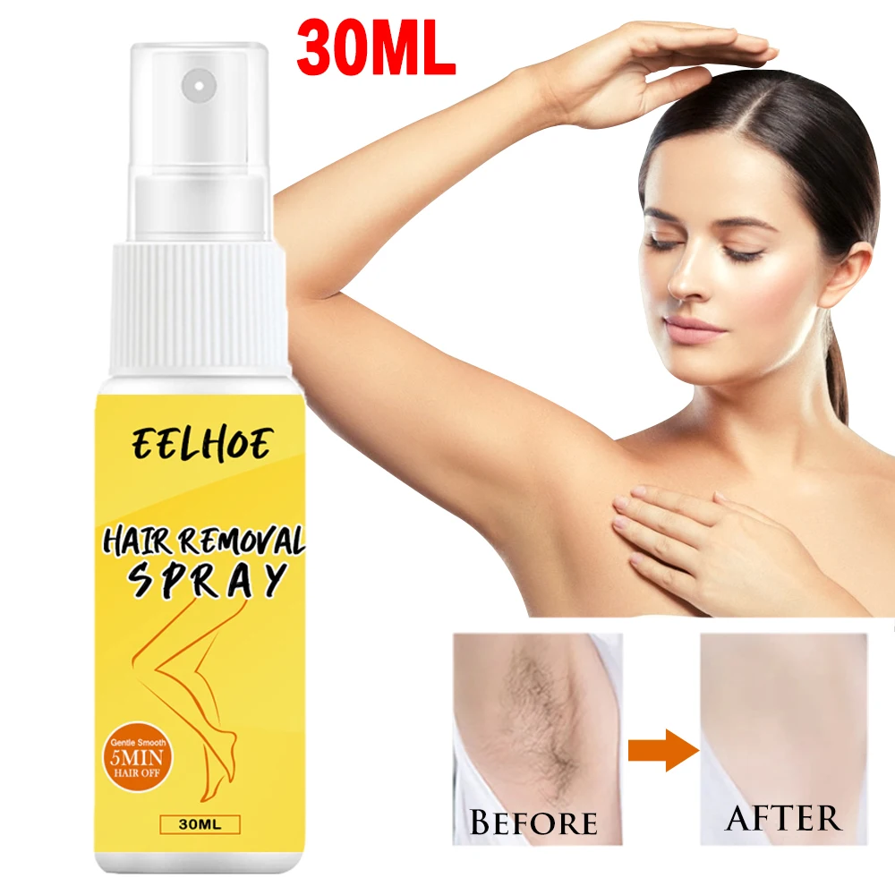 

Перманентный ингибитор роста волос, спрей для бороды, бикини, интимные ноги, тело, подмышки, безболезненный депилятор для лица, 30 мл