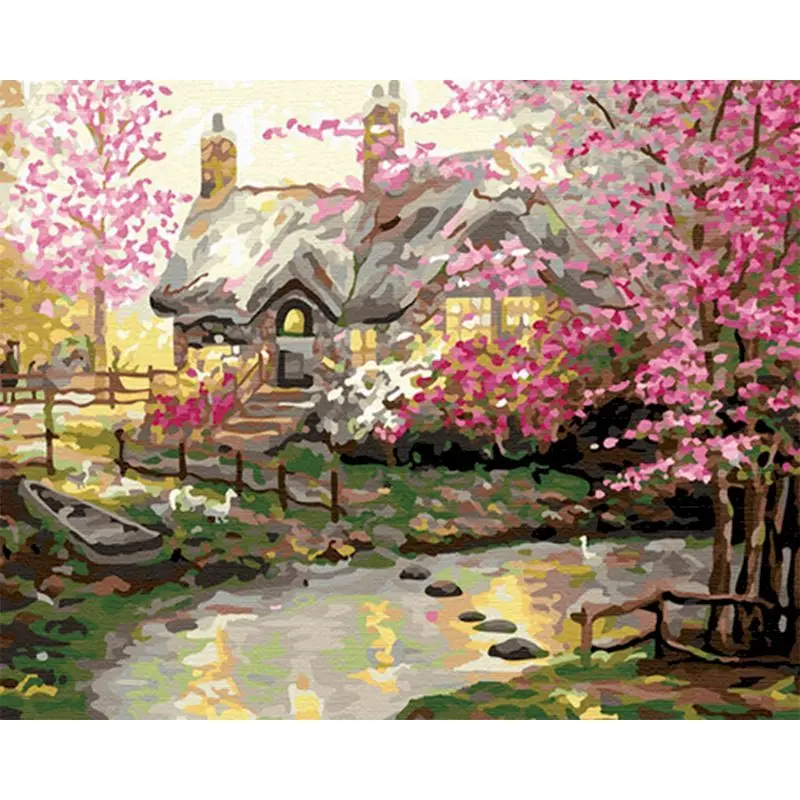 

CHENISTORY DIY Painting By Numbers Abstract Landscape Painting Acrylic Painting Pictures Coloring Paint By Numbers Home Decor