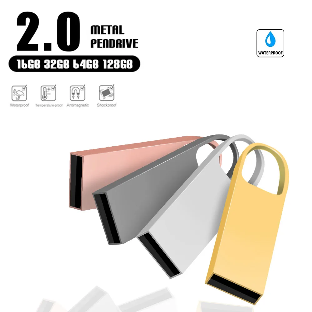

usb flash drive 128gb 2.0 Metal pendrive Memory Stick 4gb 8gb 16gb 32gb 64gb storage disk wedding/photography engarve gift