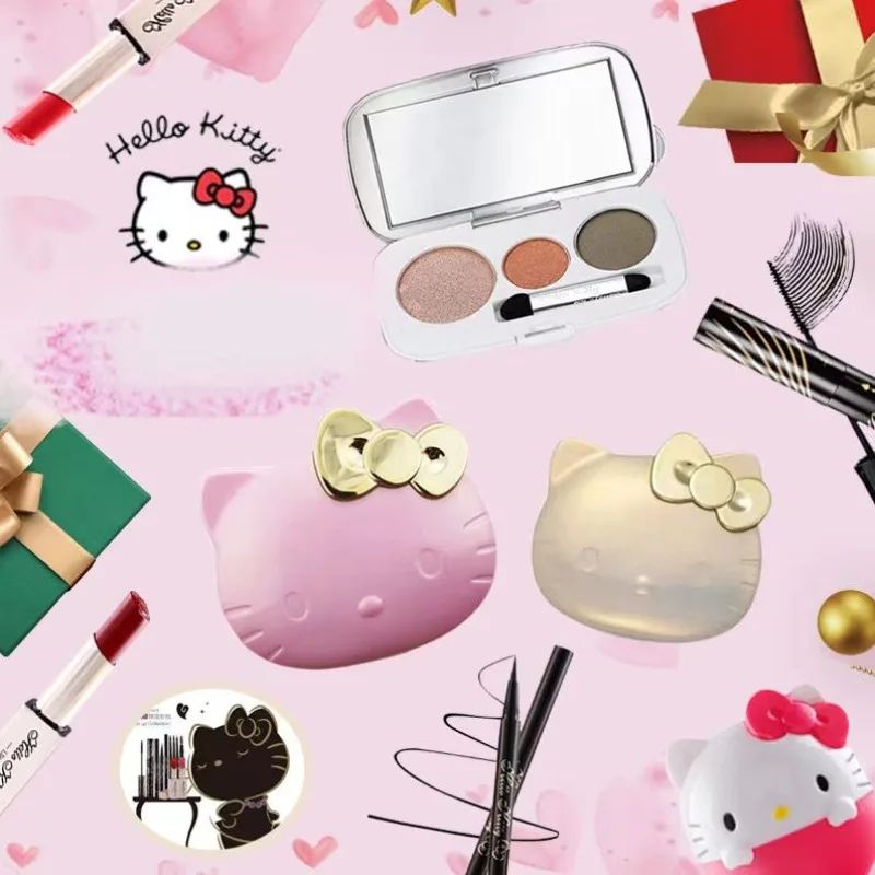 

Kawaii Sanrio Hello Kitty Setting Powder Hide Pore Long Lasting Oil Control Concealer Pearlescent Natural Face Makeup Cosmetics