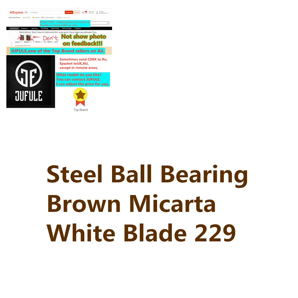 JUFULE 229 Micarta / Black / Jade G10 Handle Mark S30v Blade Ball Bearing Pocket Survival Camp Hunt Kitchen Folding Knife