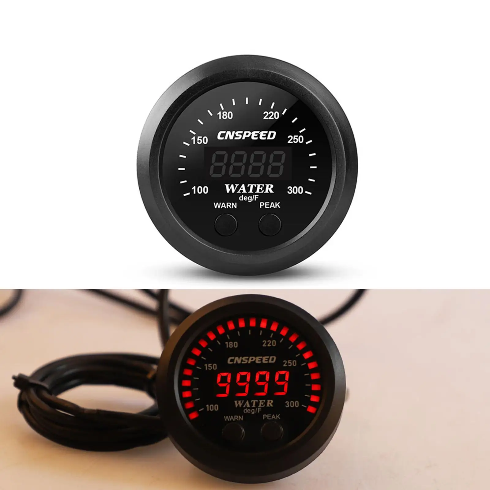 

Universal 2.5inch Water Temperature Gauge Electronic Water Temp Gauge Slim