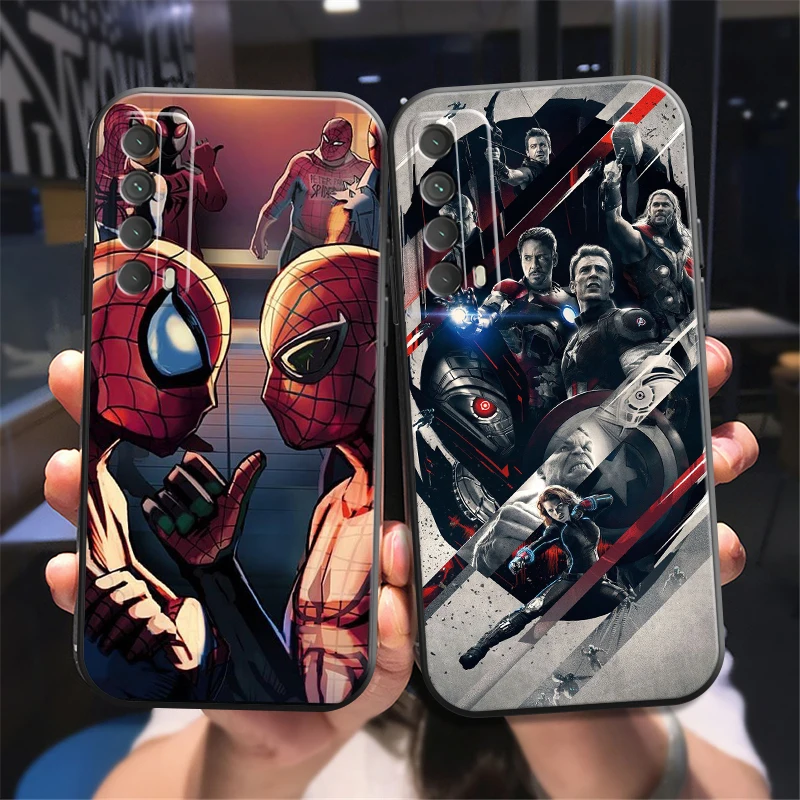 

Marvel Comics Logo Phone Case For Huawei Y7S Y9A Y6 2019 Y7P 2020 Y8S Y7 2019 Y9 2019 Liquid Silicon Coque Silicone Cover Funda