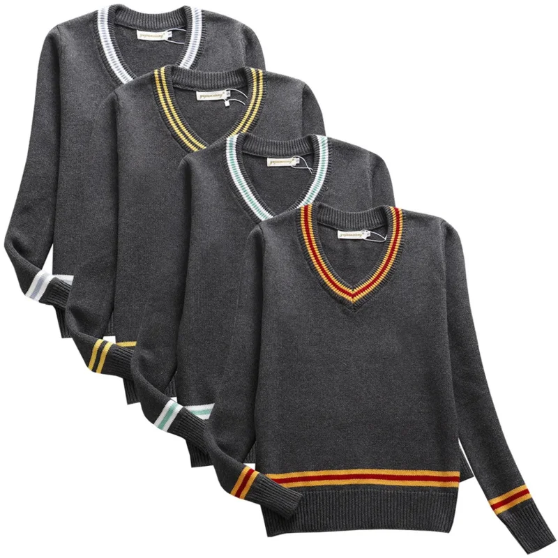 2024 Harries серия свитер с V-образным вырезом Гриффиндор пуффендуй одежда унисекс